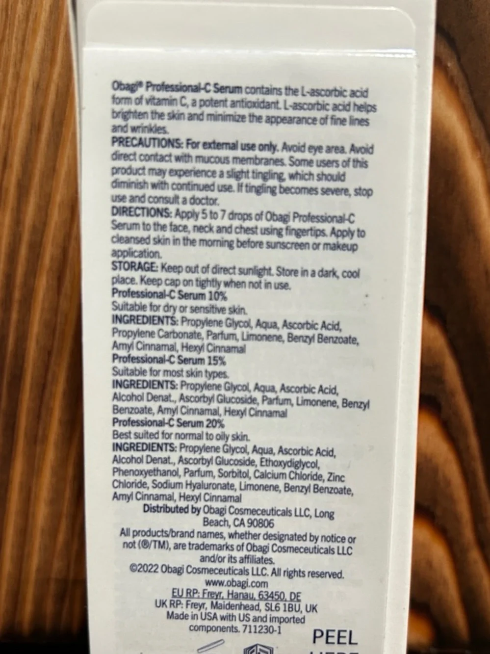 Obagi Professional-C Serum — White, Orange, Blue